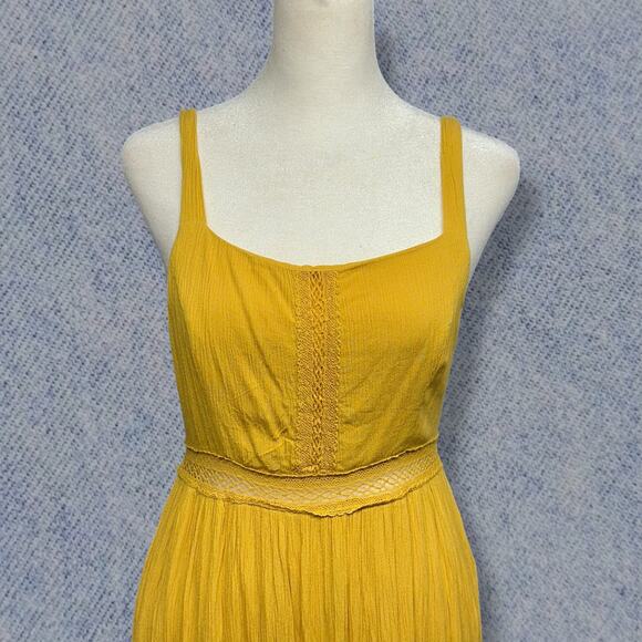Altar’d State Yellow Lace Detail Maxi Dress Sz: XS - Picture 5 of 7
